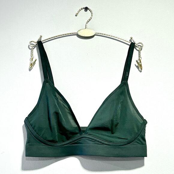 NWT SMOOTHEZ By Aerie Mesh Unlined Bralette Olive Green Size Small - Picture 5 of 9